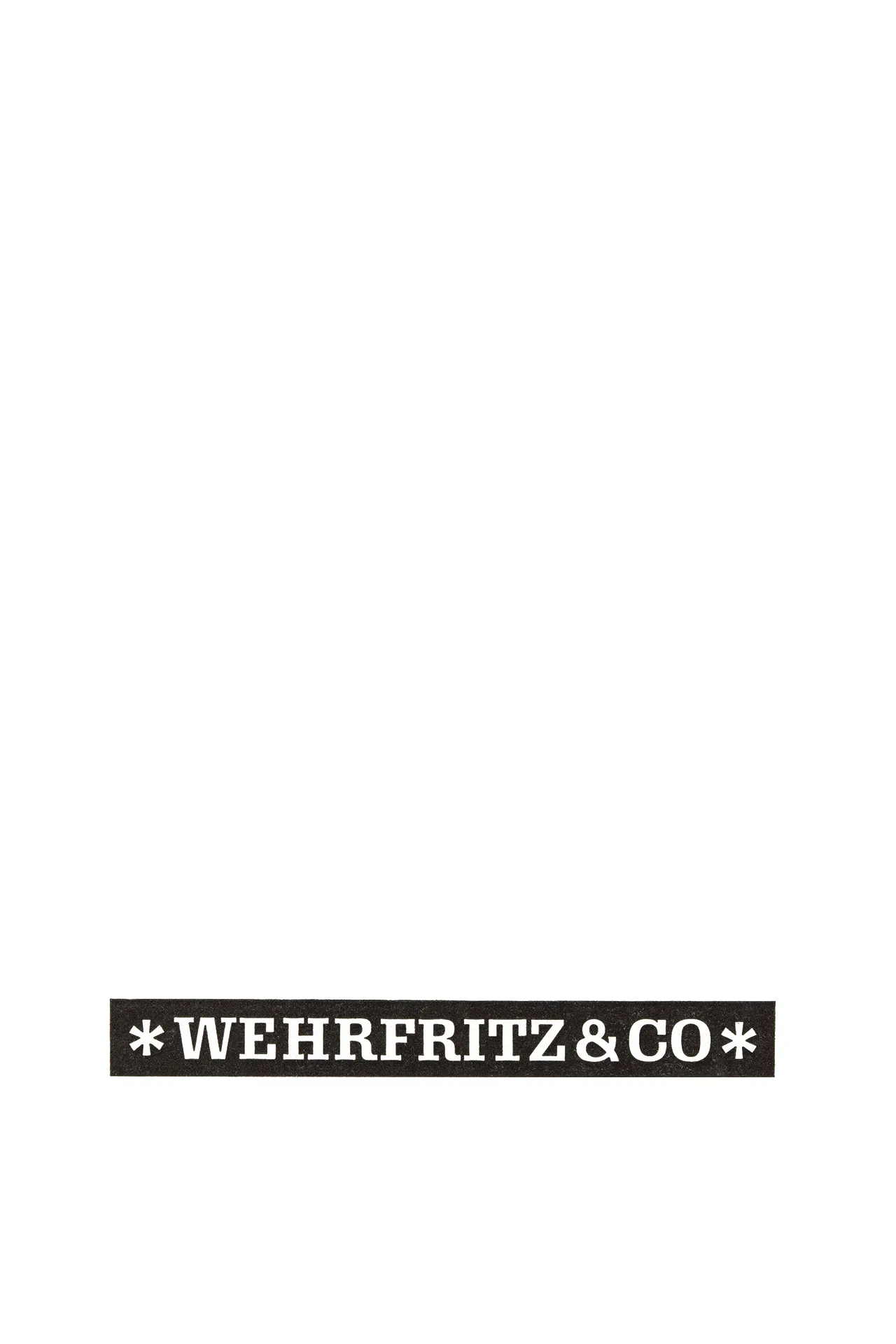Nur Logo: Katalog-Titelseite der Firma Wehrfritz mit bunter Reiterfigur