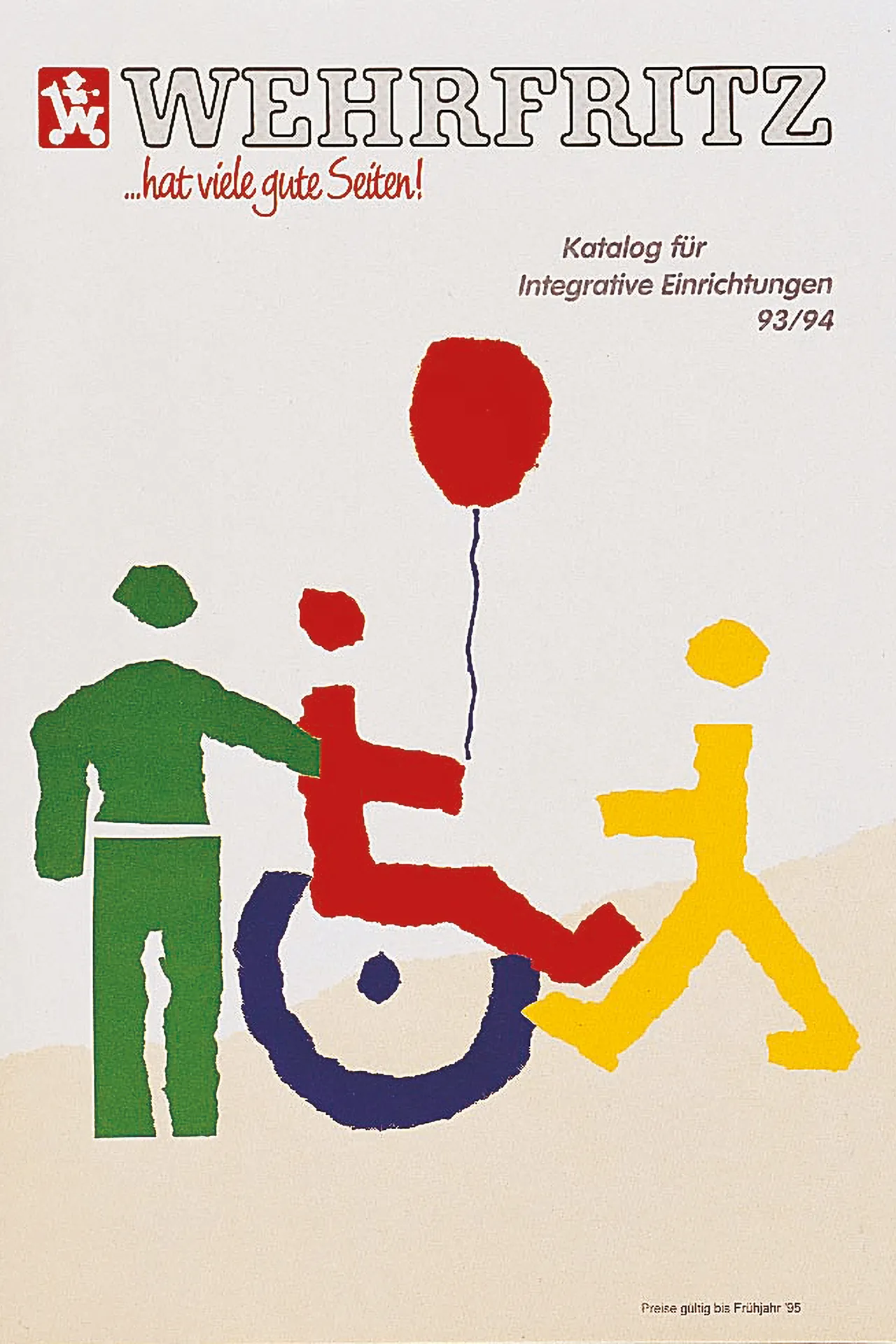 Katalog-Titelseite der Firma Wehrfritz mit bunten Figuren.