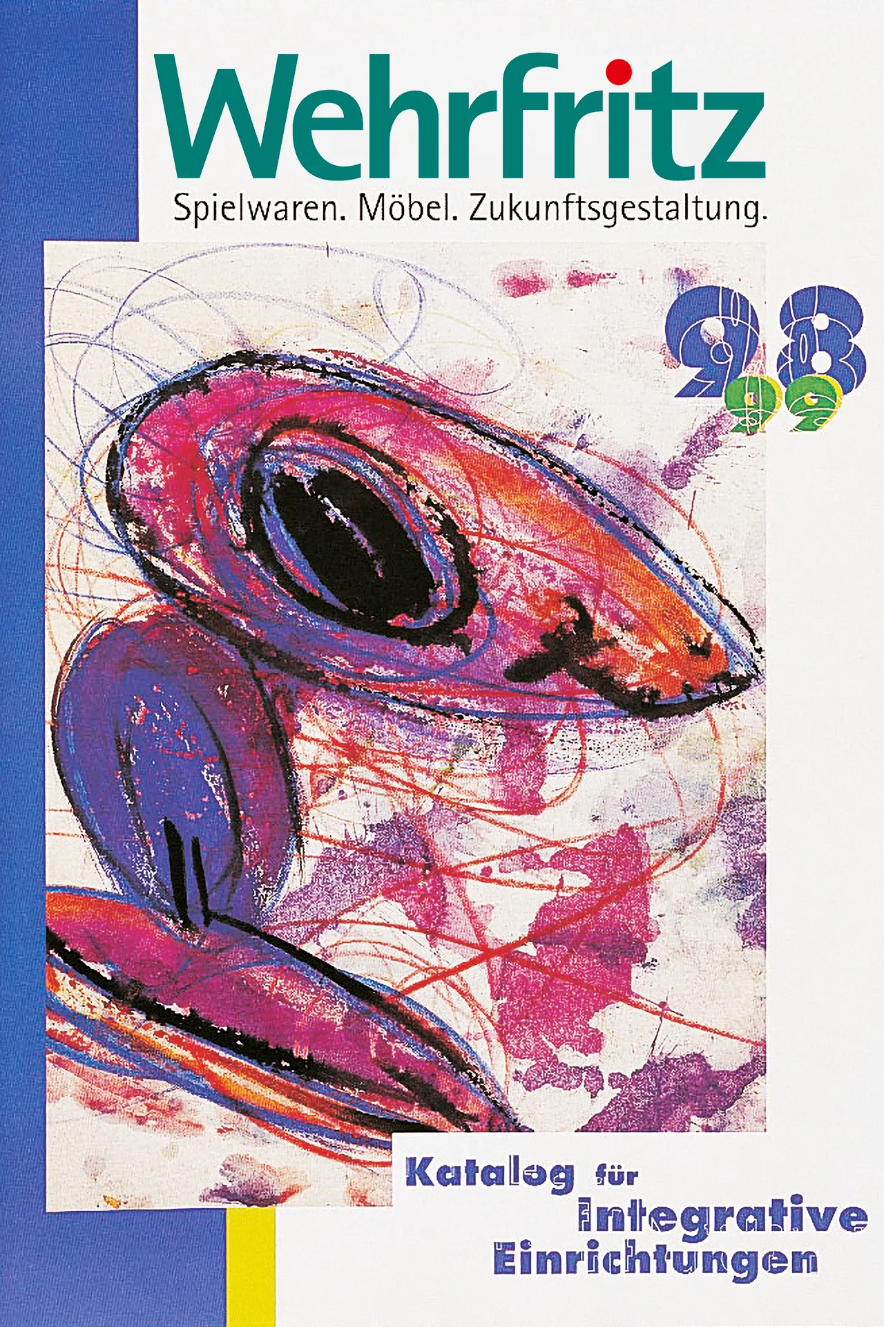 Katalog-Titelseite der Firma Wehrfritz mit einer abstrakten Illustration.